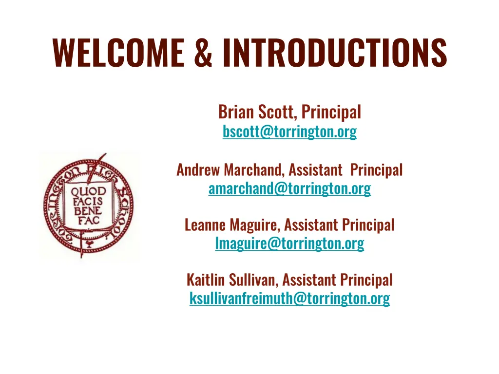 welcome introductions