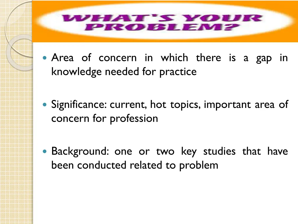 area of concern in which there