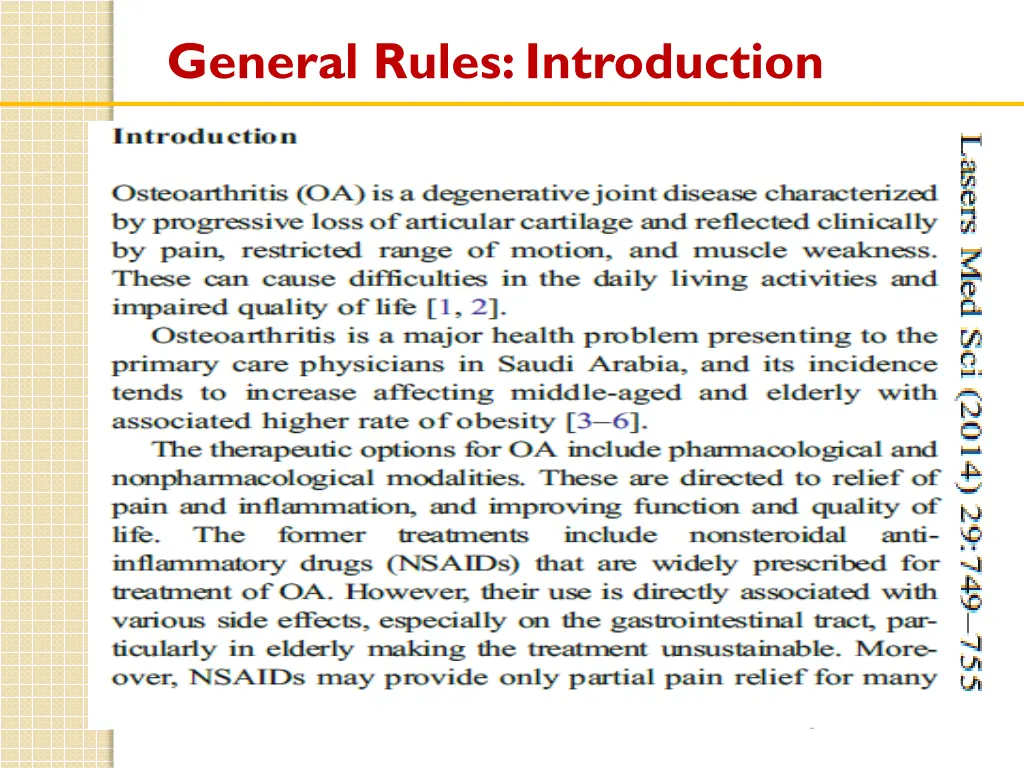 general rules introduction 1