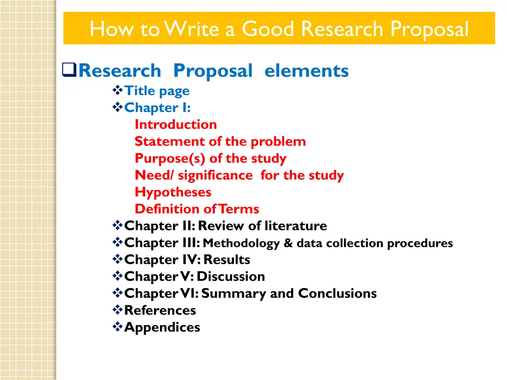 how to write a good research proposal