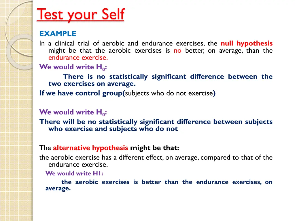 test your self