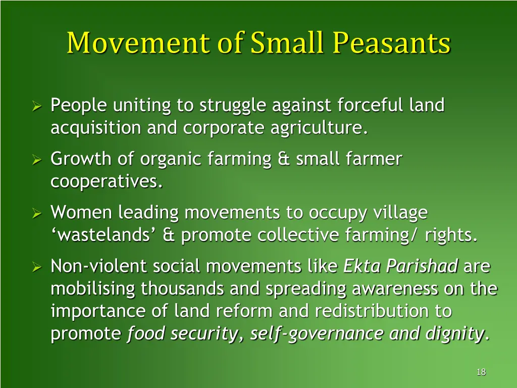 movement of small peasants