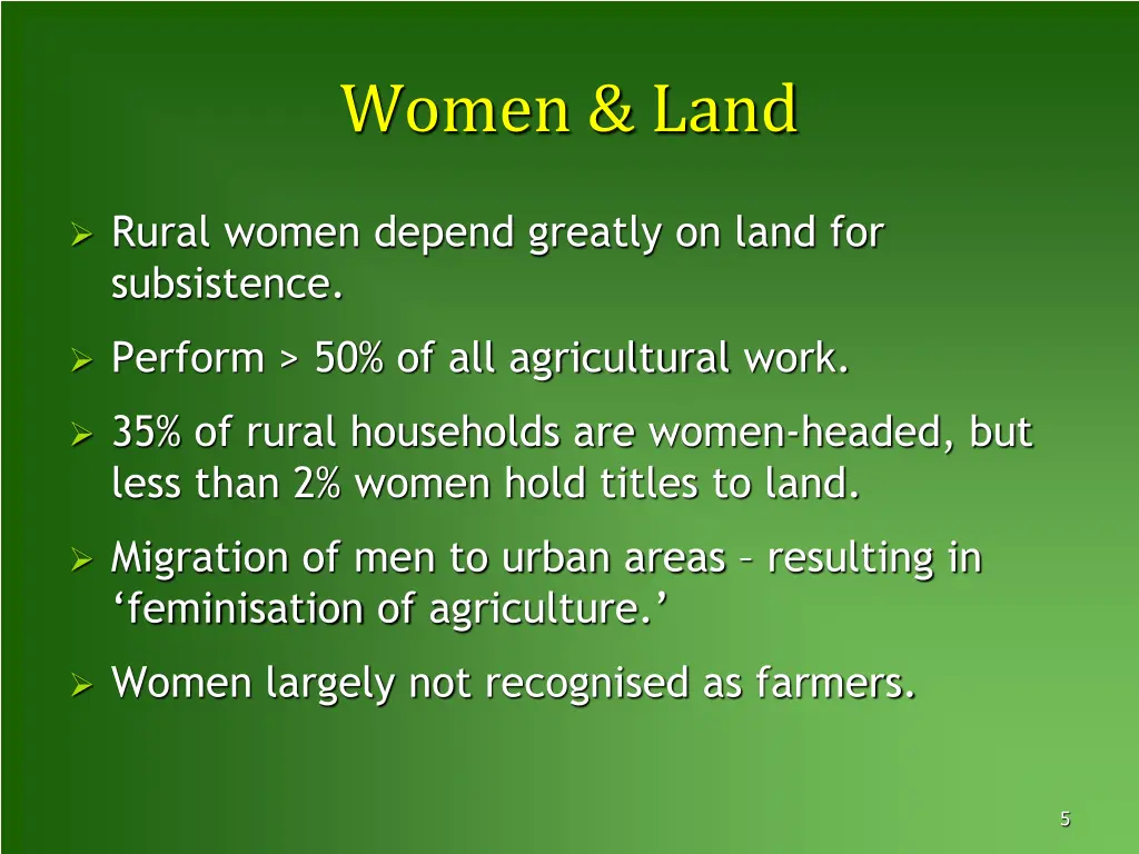 women land