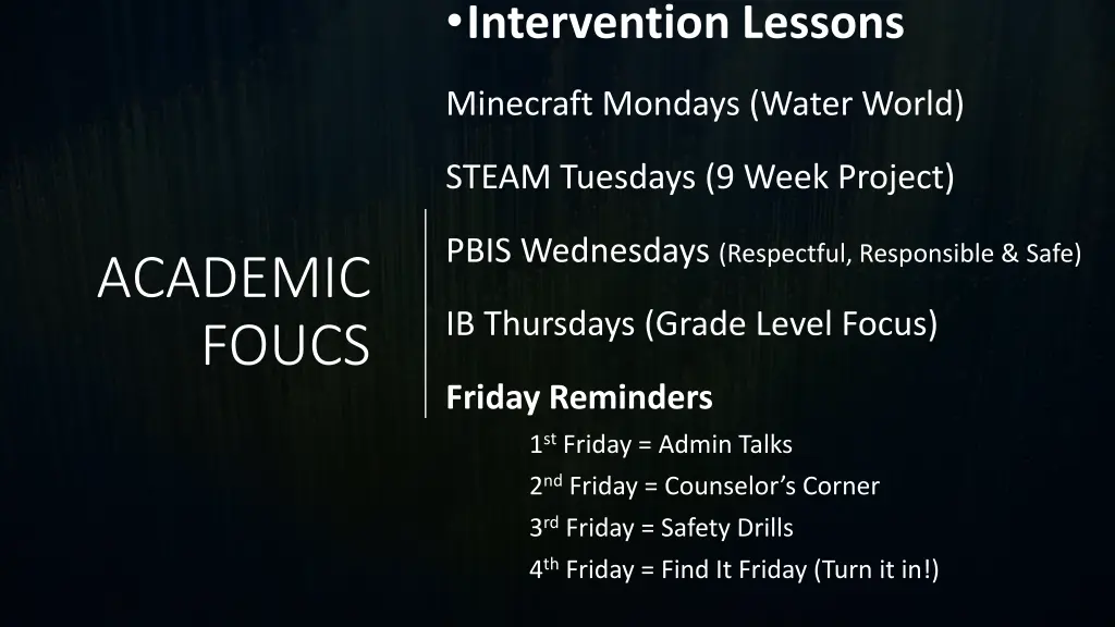 intervention lessons