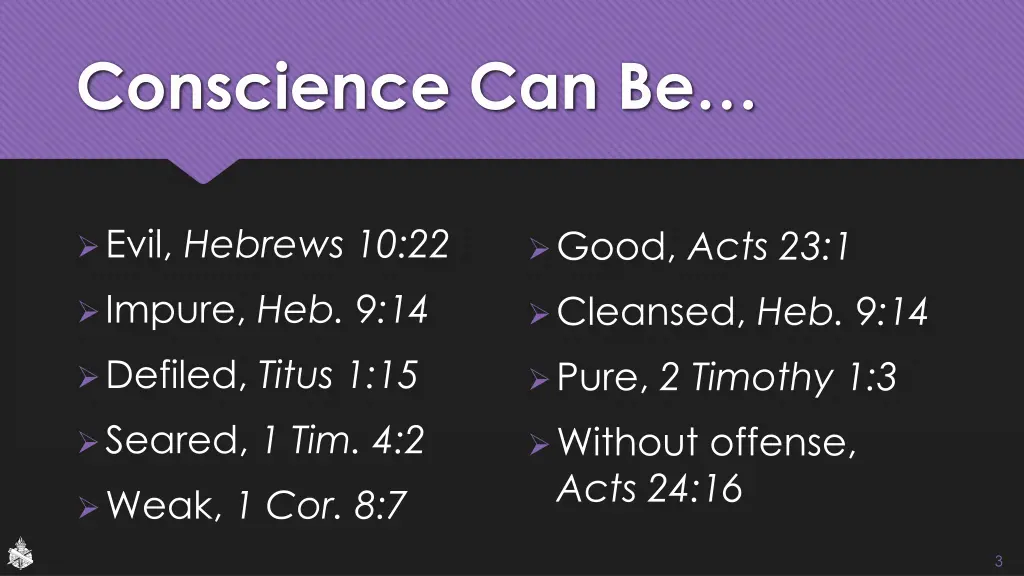 conscience can be