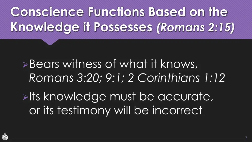 conscience functions based on the knowledge