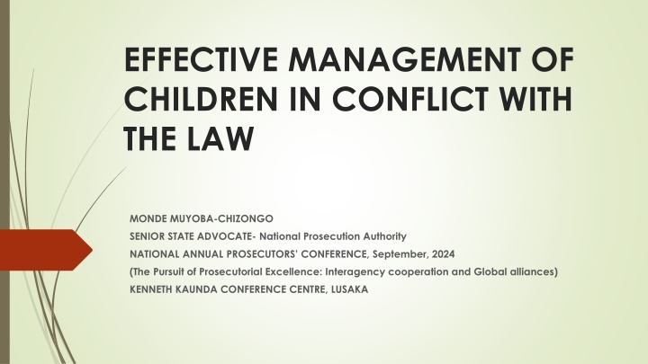 effective management of children in conflict with