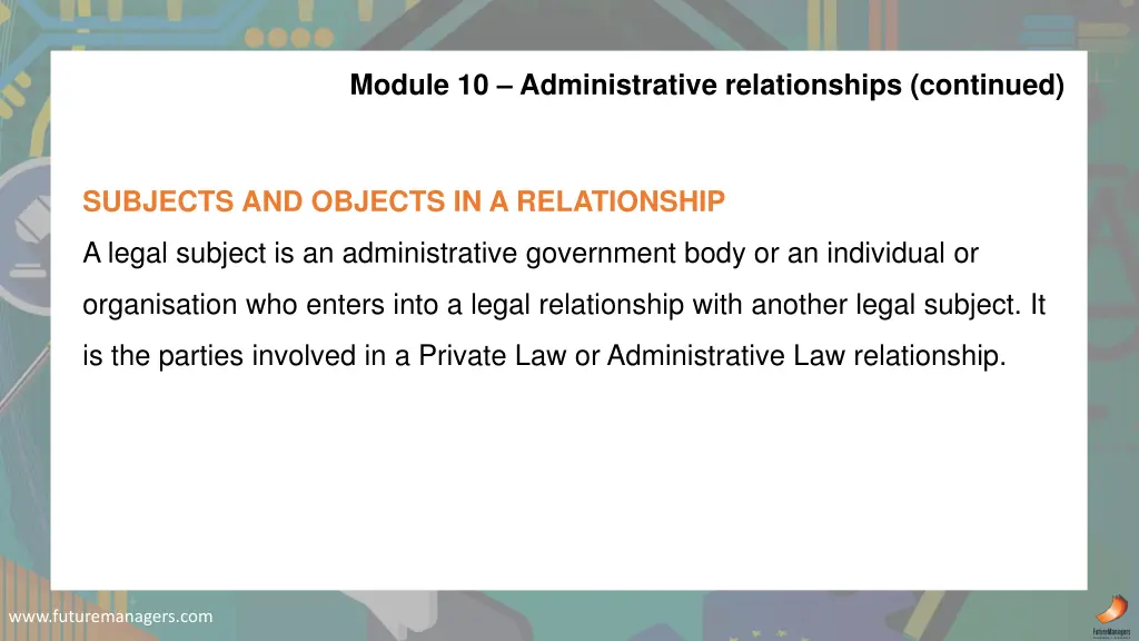 module 10 administrative relationships continued 1