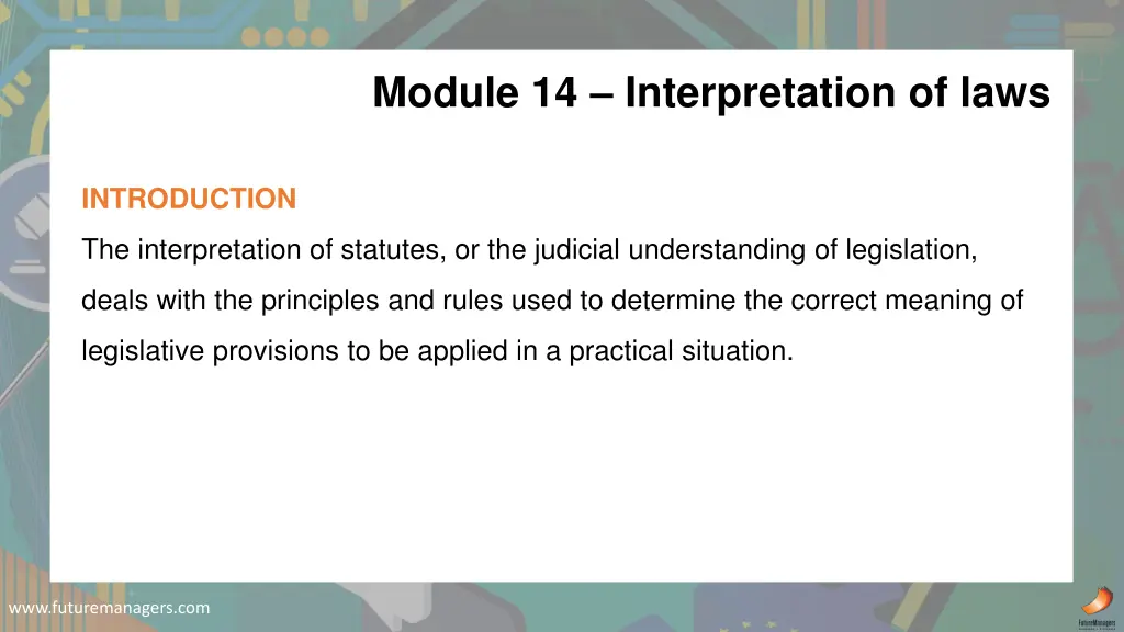 module 14 interpretation of laws