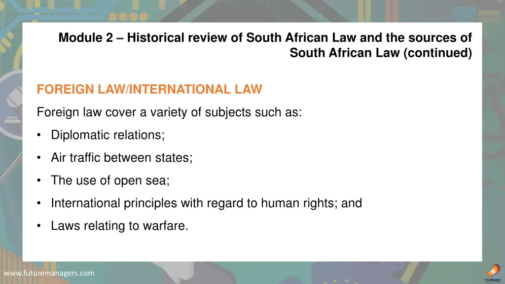 module 2 historical review of south african 5