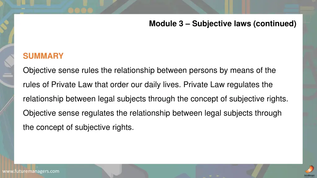 module 3 subjective laws continued 2