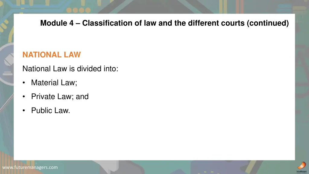 module 4 classification of law and the different 1
