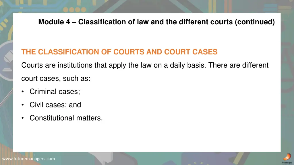 module 4 classification of law and the different 2
