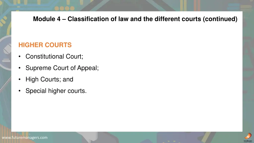 module 4 classification of law and the different 3