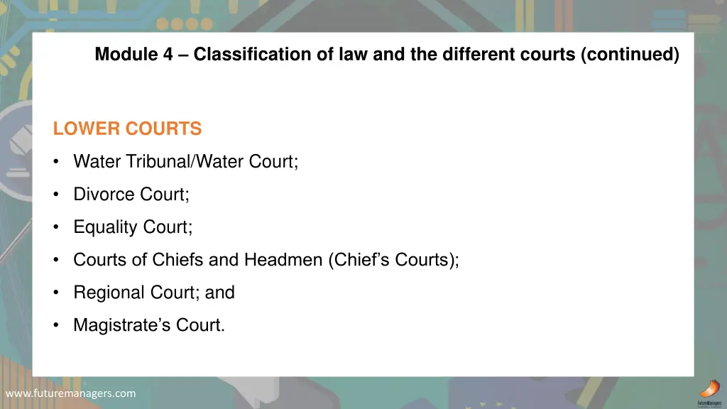 module 4 classification of law and the different 4