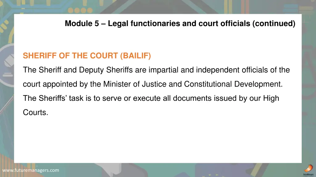 module 5 legal functionaries and court officials 5