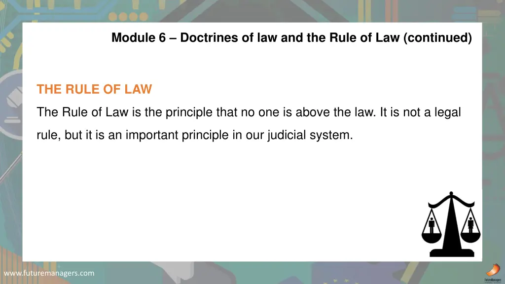 module 6 doctrines of law and the rule