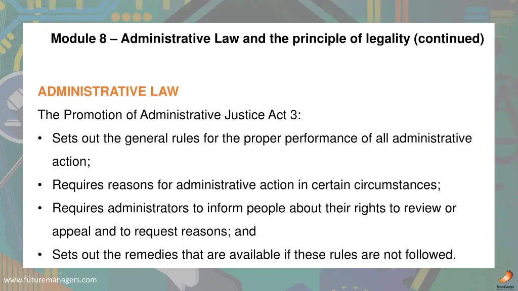 module 8 administrative law and the principle 1