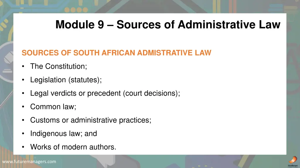 module 9 sources of administrative law