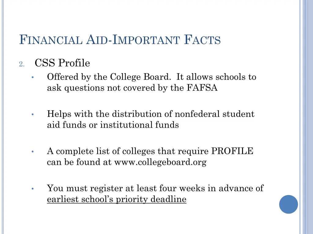 f inancial a id i mportant f acts 2