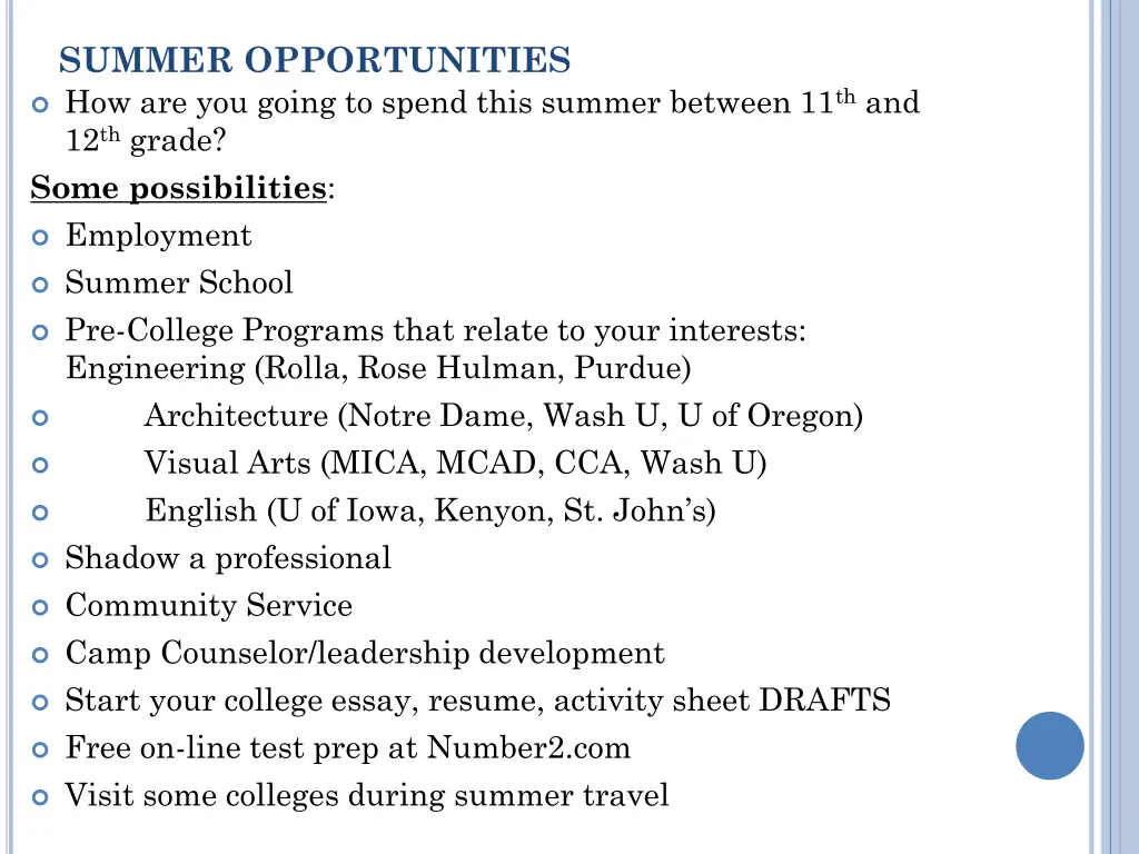 summer opportunities how are you going to spend
