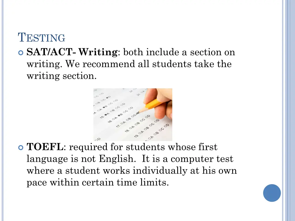 t esting sat act writing both include a section