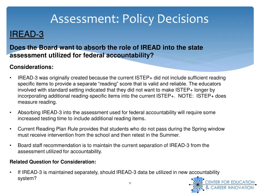 assessment policy decisions 3