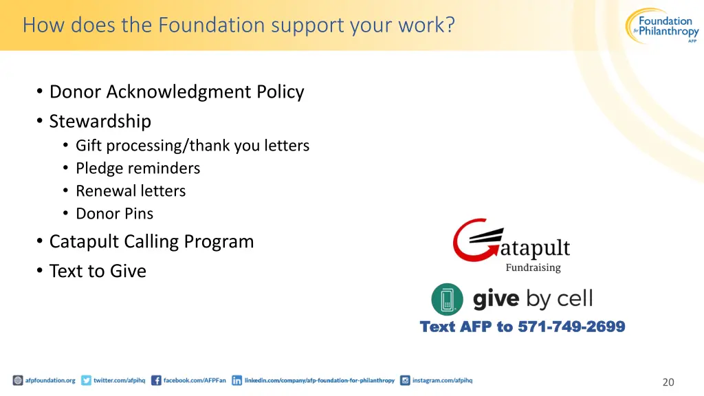 how does the foundation support your work