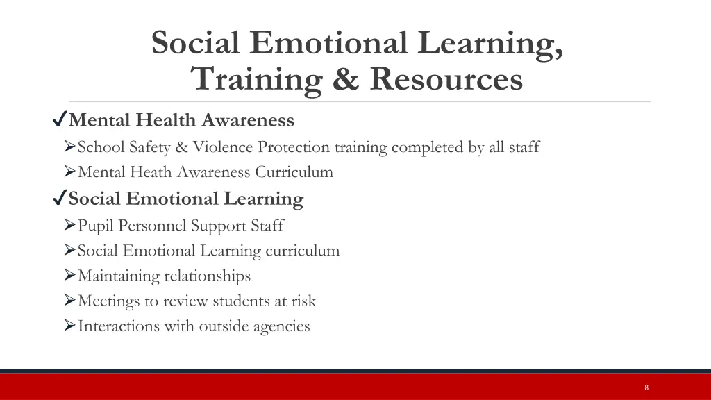 social emotional learning training resources