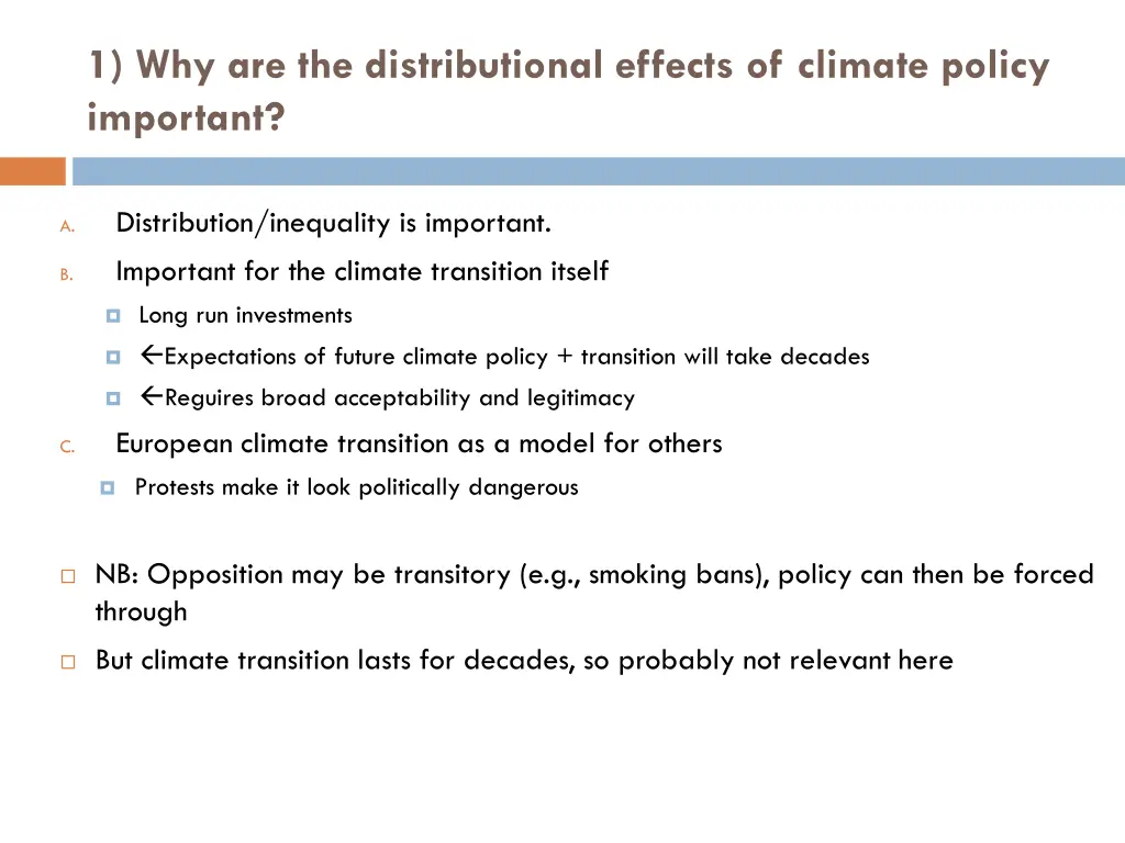 1 why are the distributional effects of climate