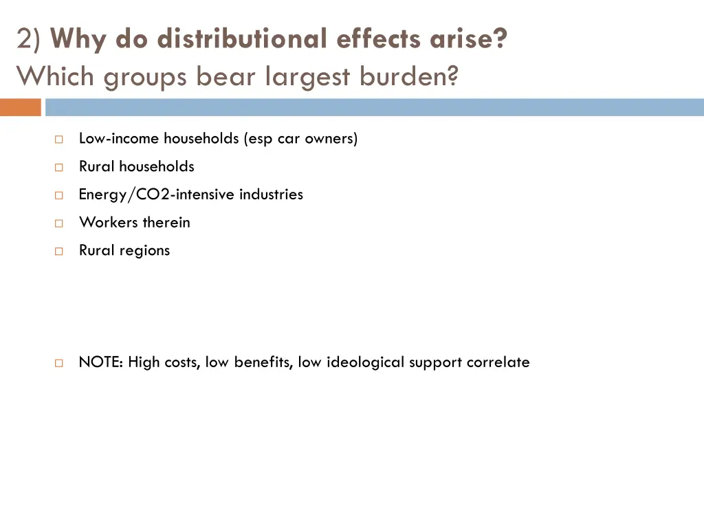 2 why do distributional effects arise which