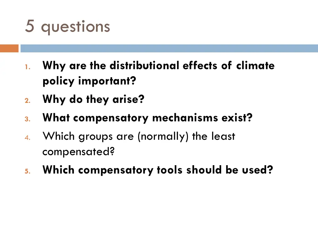 5 questions