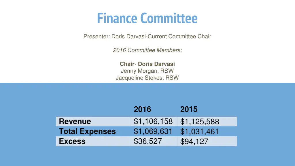 finance committee