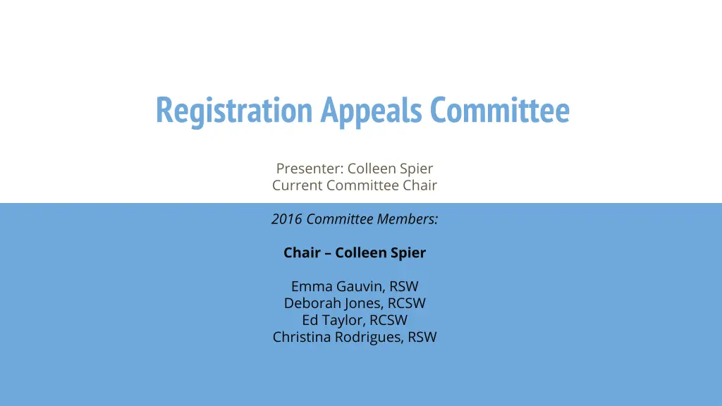 registration appeals committee