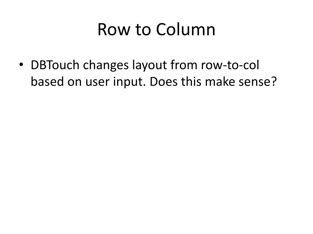 row to column