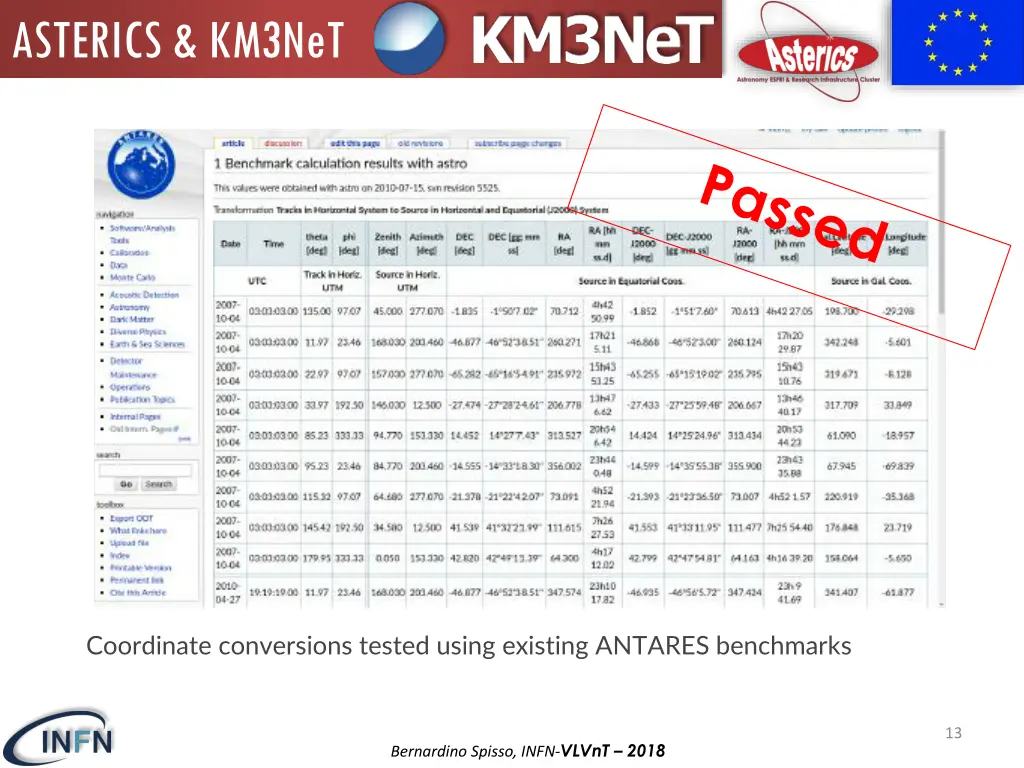asterics km3net 12