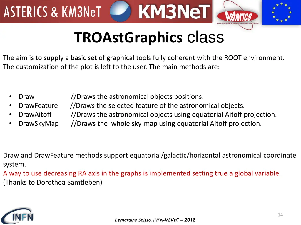 asterics km3net 13