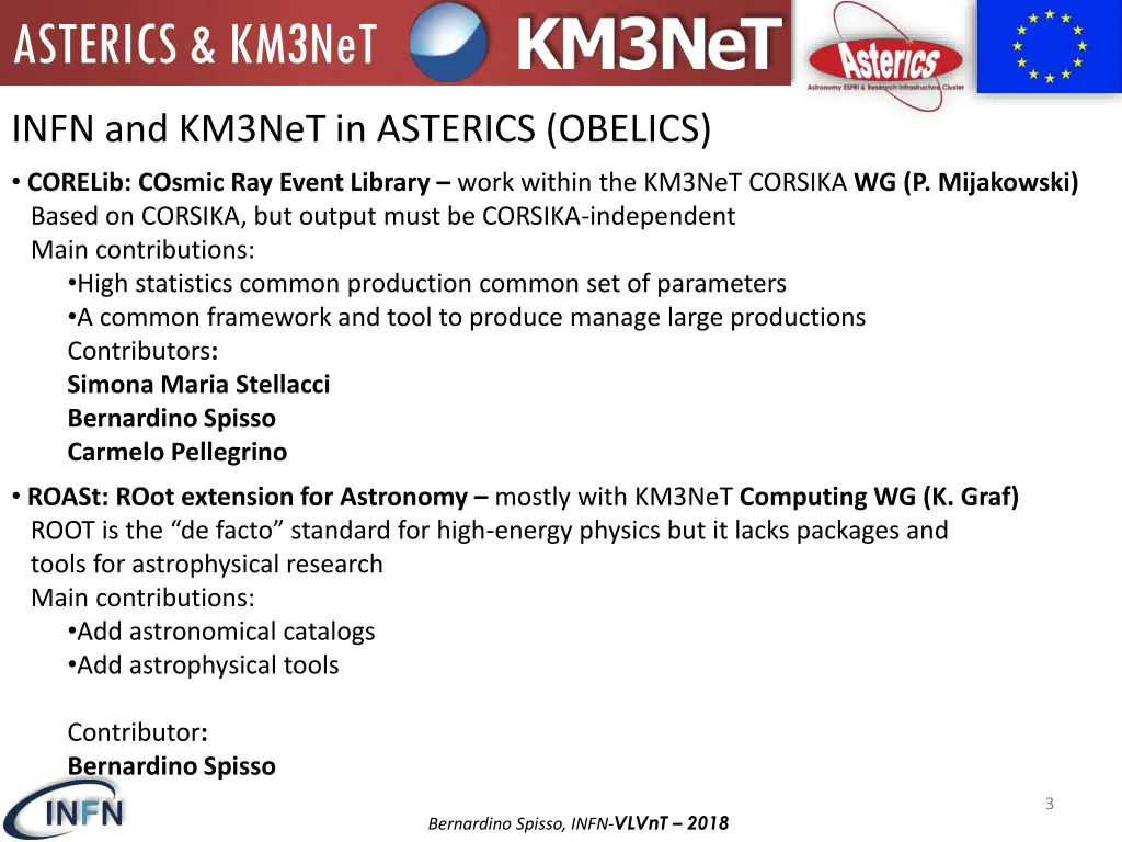 asterics km3net 2