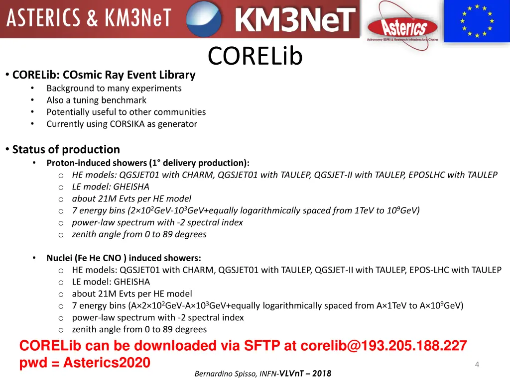 asterics km3net 3