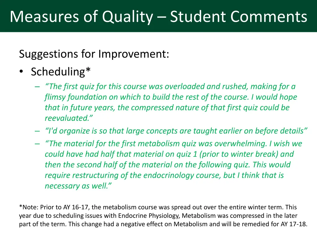 measures of quality student comments 3