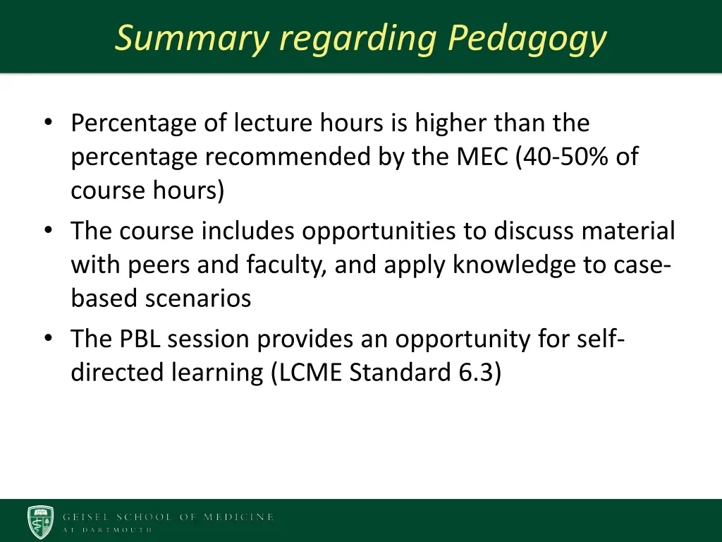 summary regarding pedagogy