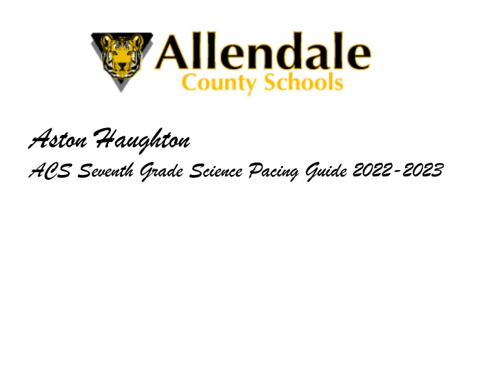 aston haughton acs seventh grade science pacing