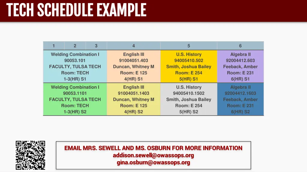 tech schedule example tech schedule example