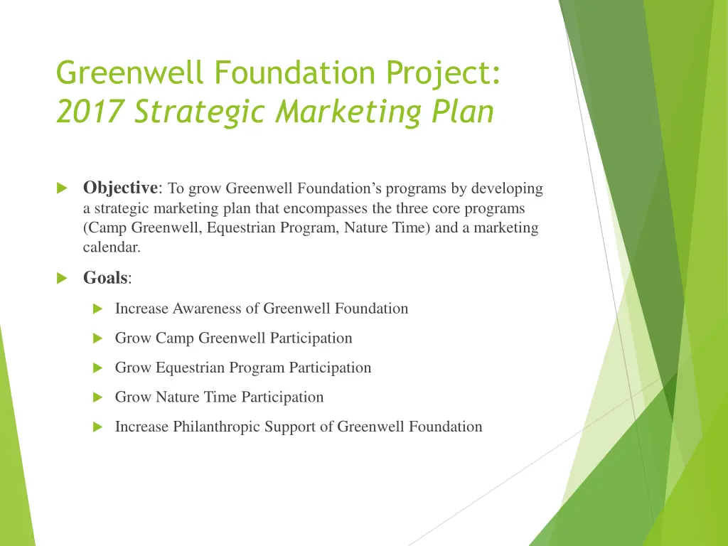 greenwell foundation project 2017 strategic