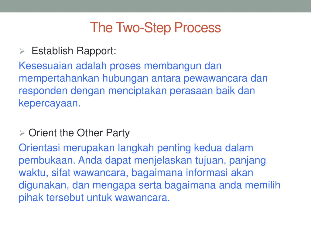 the two step process