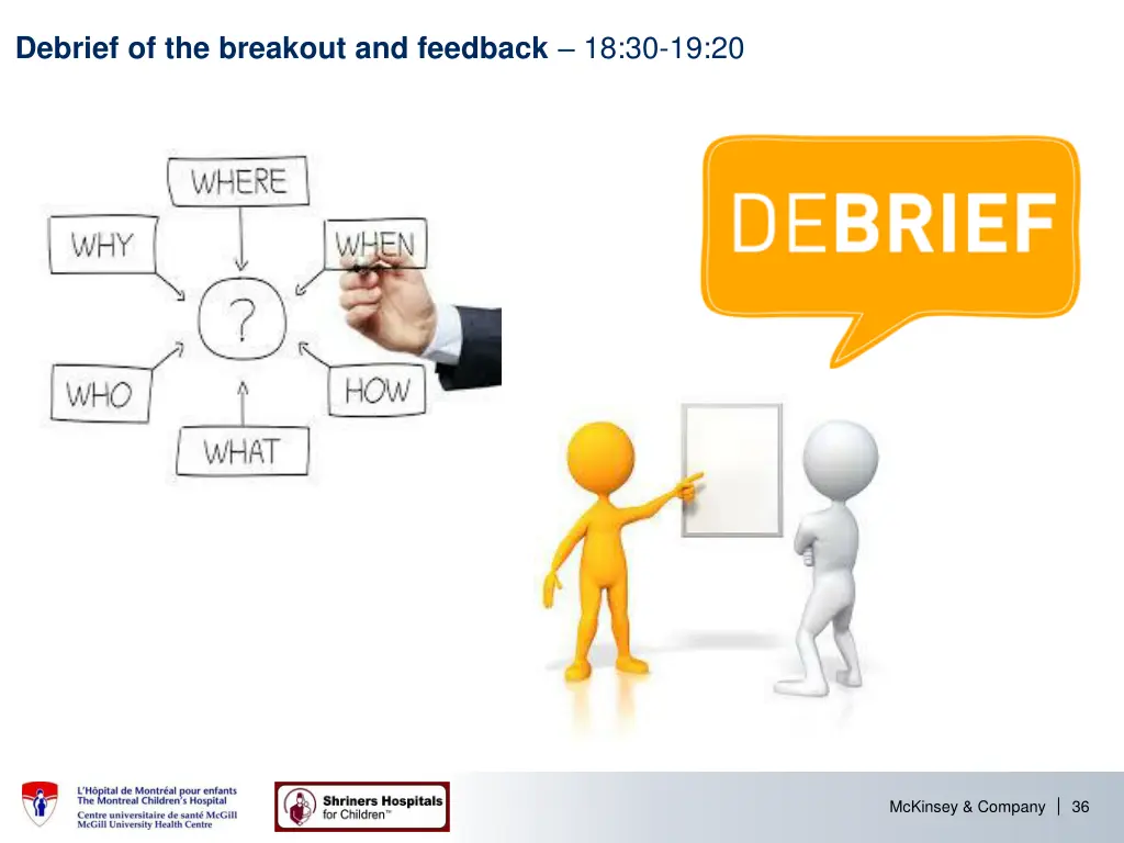 debrief of the breakout and feedback 18 30 19 20