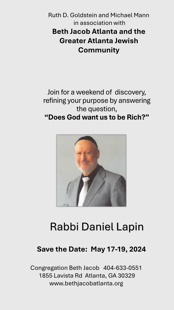 ruth d goldstein and michael mann in association