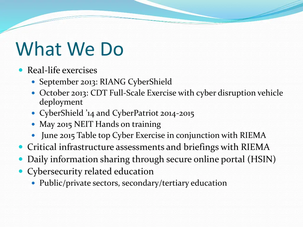 what we do