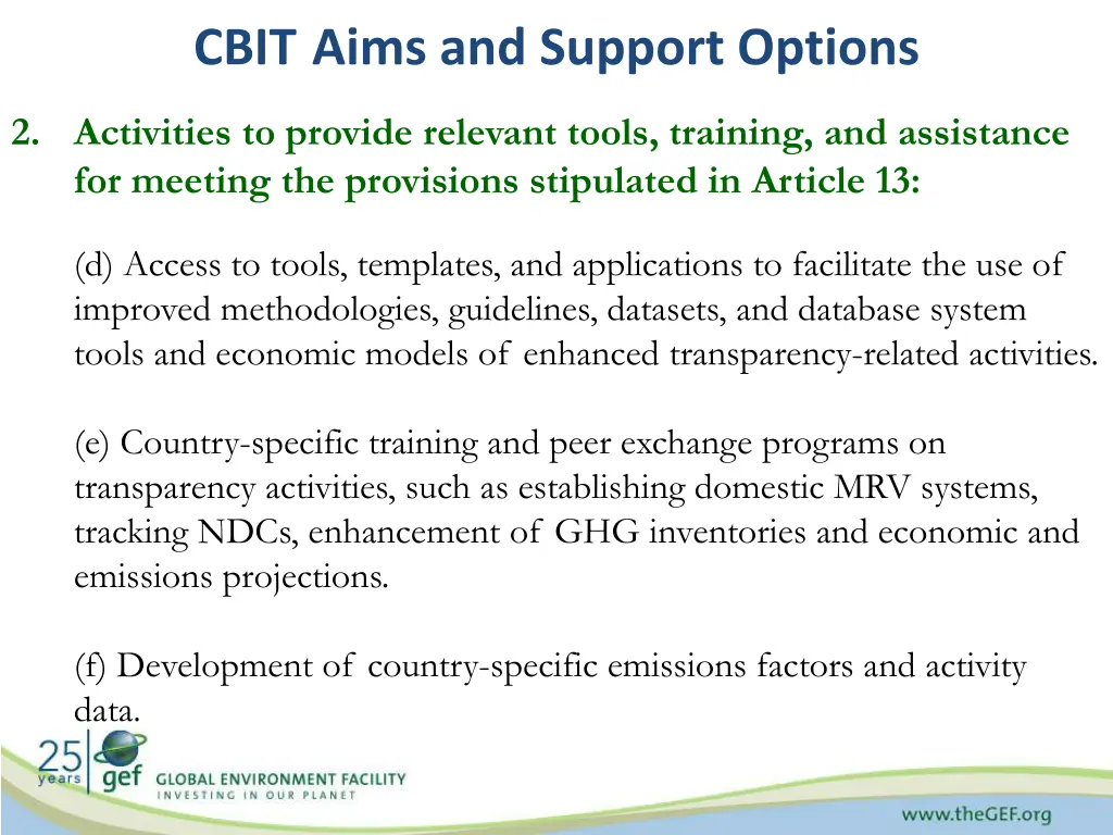 cbit aims and support options 1