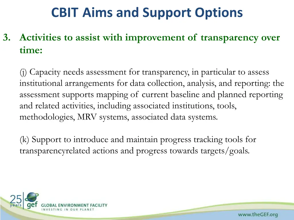 cbit aims and support options 3
